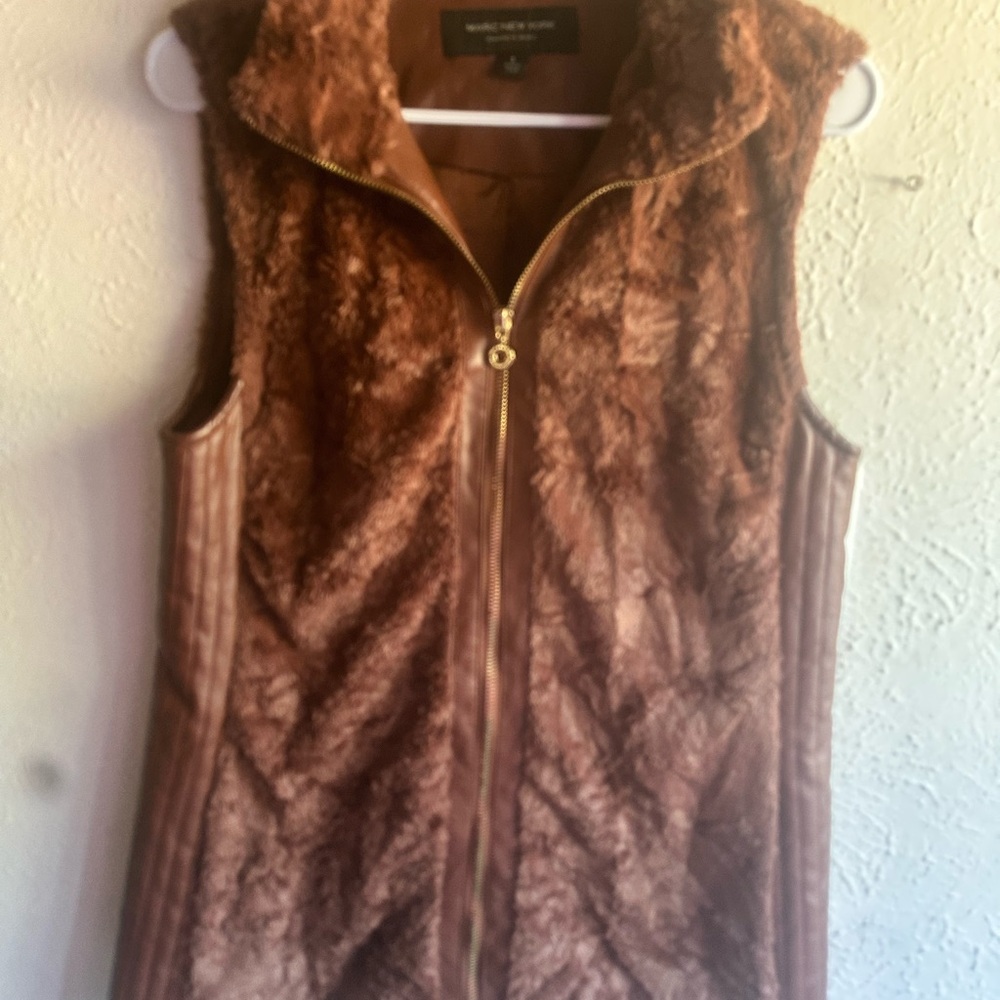 Marc New‎ York Chocolate Faux Fur Vest